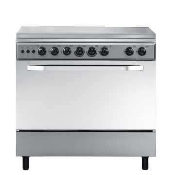 Six Burners Stainless Steel Gas Cooker With Hotplates