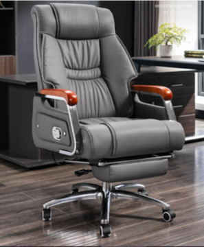 Ergonomic PU Leather with Footrest Lying Tray Manager Chair