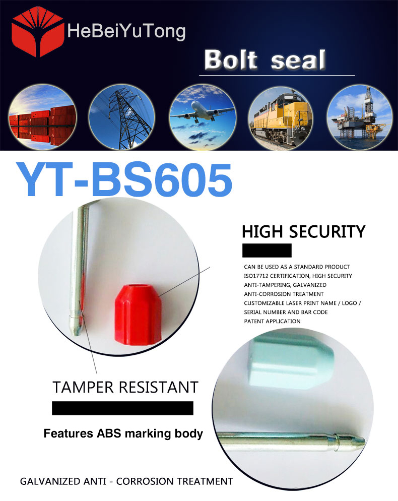 factory high quality steel+abs security bolt seal container lock bolt seal YT-BS605