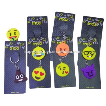 emoji pvc keychain;smiling face pvc keychain;crazy face keychain