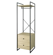 Modern Oak Bedroom Wardrobe with 2 Drawers: Enhancing Your Space