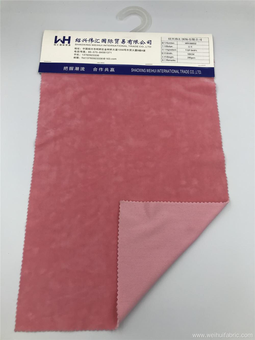 High Quality Knitted T/SP Light Red Velvet Fabrics