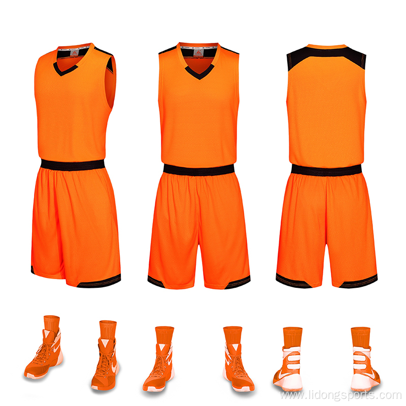 Polyester Sublimated Blank Basketball Uniform Wholesale