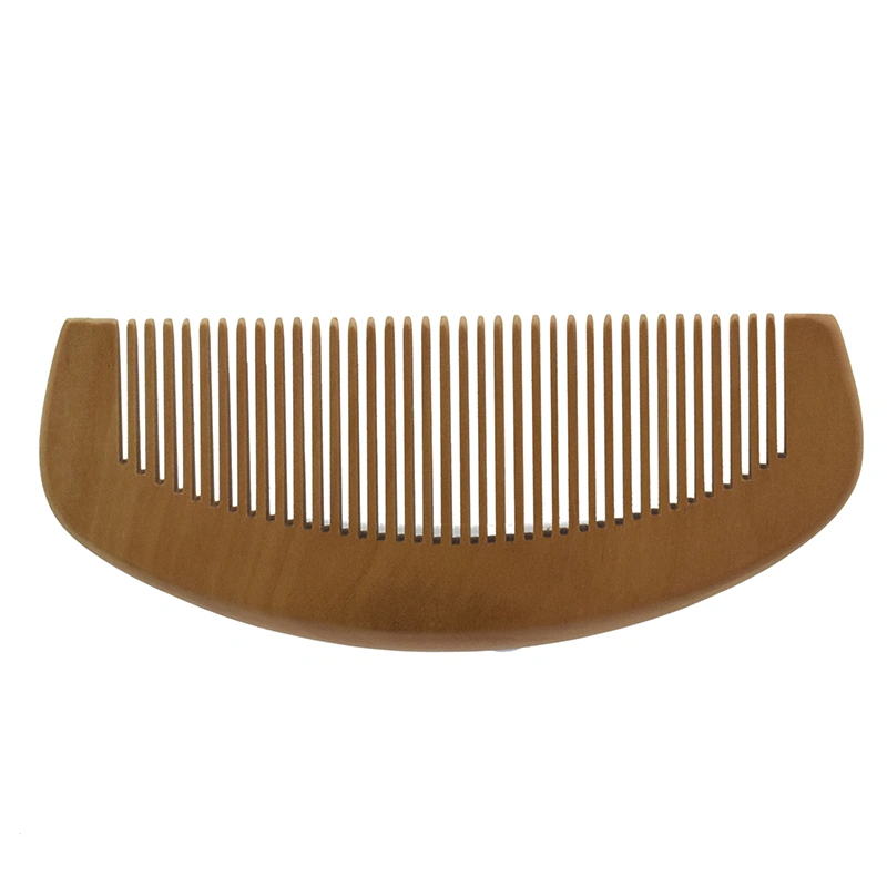 2021 Wholesale Hair Health Care Natural Peach Wood Comb Close Teeth Anti-Static Head Massage Home Use Barber Use