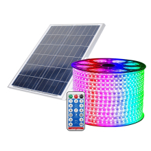 Solar Powered RGB LED Strip Lights, 20 Meter Waterproof IP65 Outdoor Solar Strip Lights