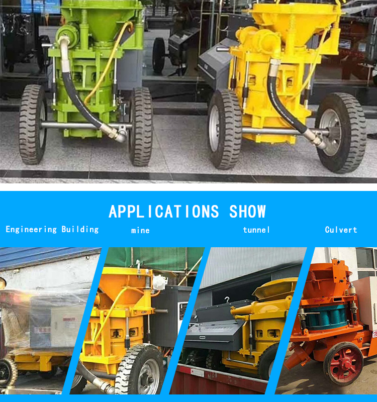 Gunite shotcrete spraying machine diesel concrete spray machine for sale mine wet jet