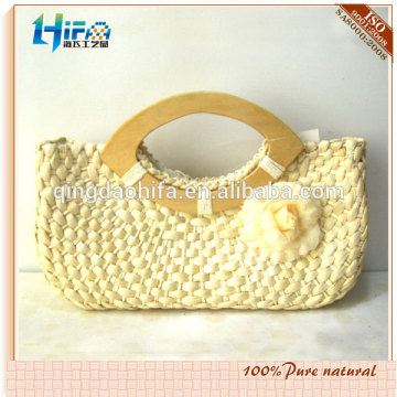 HIFA Fashion Straw Beach Bag Cornhusk Straw Handbag