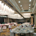 White banquet crystal led pendant lighting chandelier