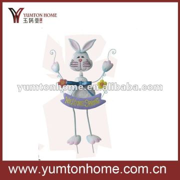 Rabit stake metal crafts garden decoration