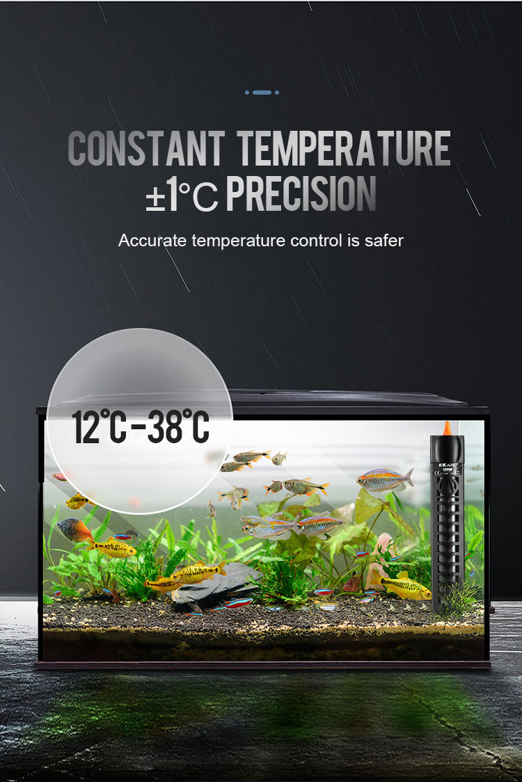 High Quality Anti crack with plastic protective sleeve Quartz glass Aquarium heater