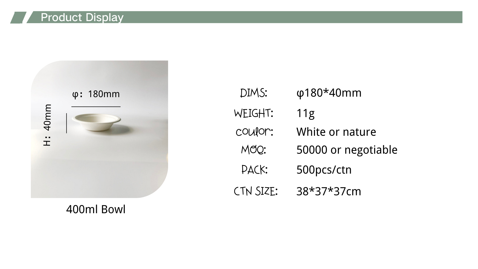 disposable bagasse bowl