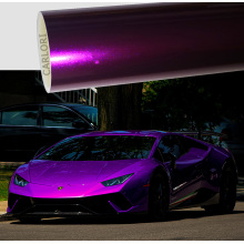 Metallic gloss purple car wrap vinyl.