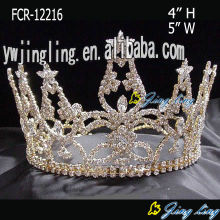 Rhinestone Beauty Queen Full Round Pageant Crowns