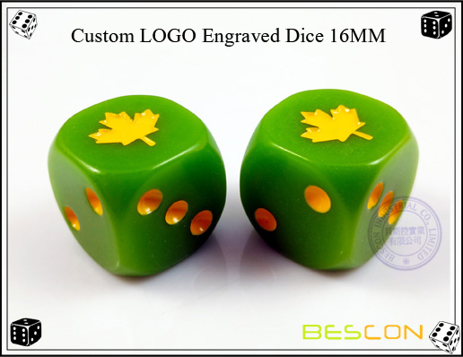 Custom LOGO Engraved Dice 16MM