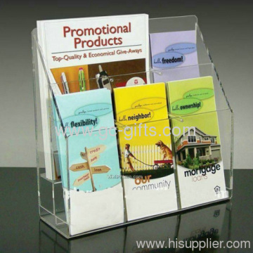 Popular Leaflet Holder/lucite Literature Holder/acrylic Brochure Display 