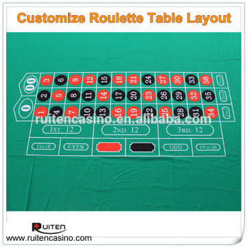 100% Polyester Customize Waterproof and Non Flammable US Style Roulette Layout
