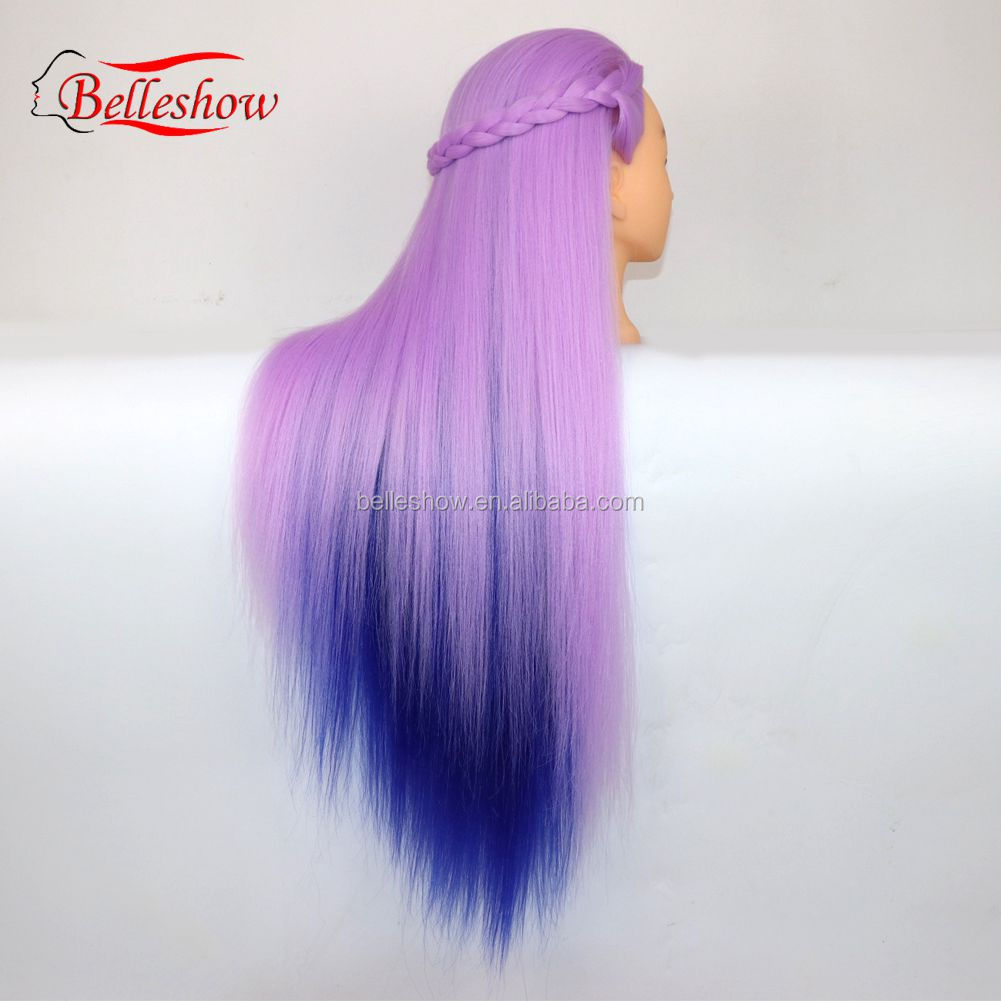 Hot sell synthetic long hair Mannequins Female Head,High quality salon hairdresser  mannequin head,training and styling head