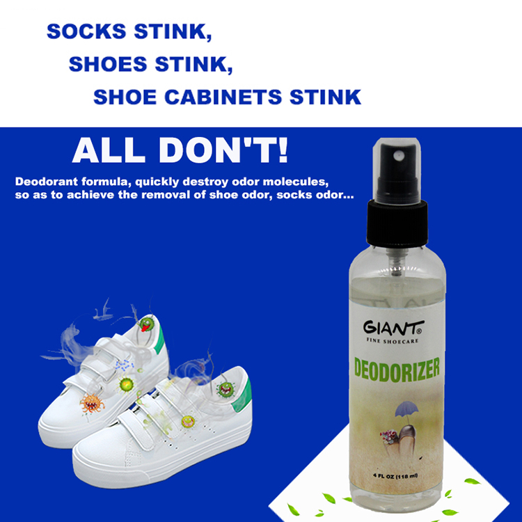 Spray per il deodorizzatore per scarpe eco-friendly con cure per scarpe di lunga durata