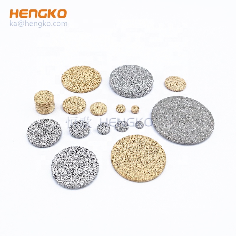 HENGKO porous metal sintered stainless steel powder/mesh or bronze filter disc used for environment protection