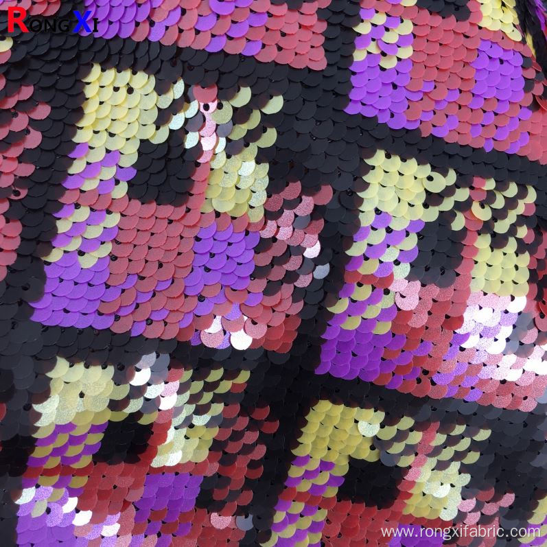 5mm Grid Shape Lilac Spangle Velvet Sequin Fabric