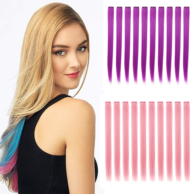 Cheap Hair Tinsel Straight Bling Synthetic Braiding Hair Extensions For Bridal Hair Accessories Festival Party Twinkle Colorful
