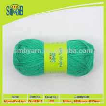 china oeko-tex 100 quality knitting yarn factory SMB wholesale hand knitting 40% wool 60% alpaca sweater yarn