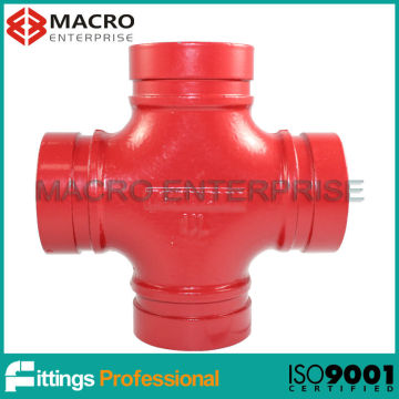 UL/ FM Ductile iron Grooved fittings crosses