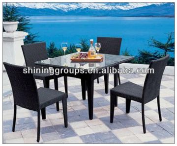 Modern Rattan Malaysia Outdoor Furniture Dining Set