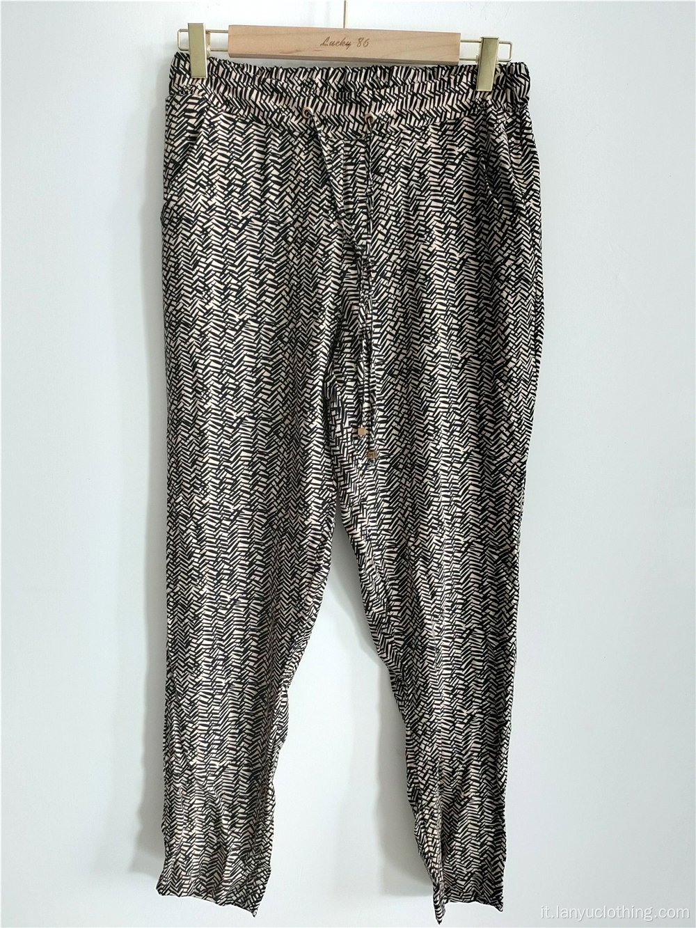 Pantaloni larghi per il tempo libero da donna Draw String Design