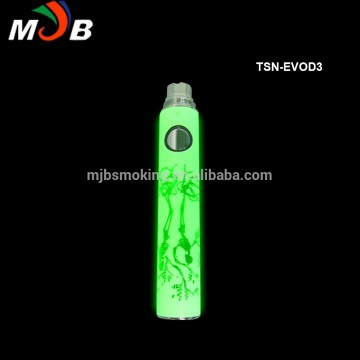 Top quality 900mah glow evod battery evod wax atomizer shenzhen supplier