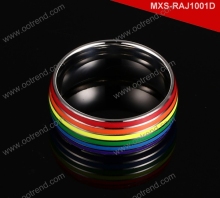 Man Woman Stainless Steel Rainbow gay Free Ring custom jewelry