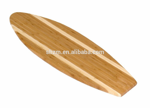 Bamboo Surf Board Shaped Cutting Board Wholesale