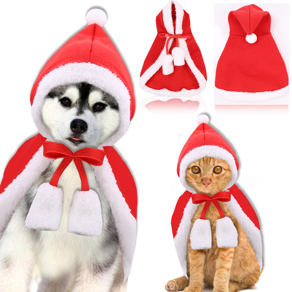 Hot Selling Christmas Pet Supplies Clothes Cat Cotton Clothing Funny Winter Snowman Elk Dog Clothes