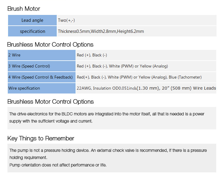 YWfluid 24v brush vacuum pump made in China