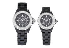 Japan Movement Calssic Wrist Gift Watches, Couple Stylish Ceramic Chronograph Watch