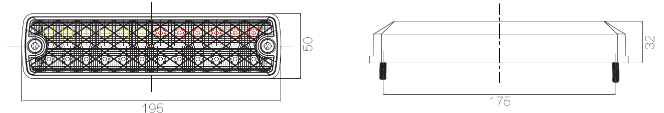 LED Semi-Truck Combination Tail Light Bar