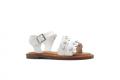 Sandálias de Moda Plana Com pérolas brancas decoradas