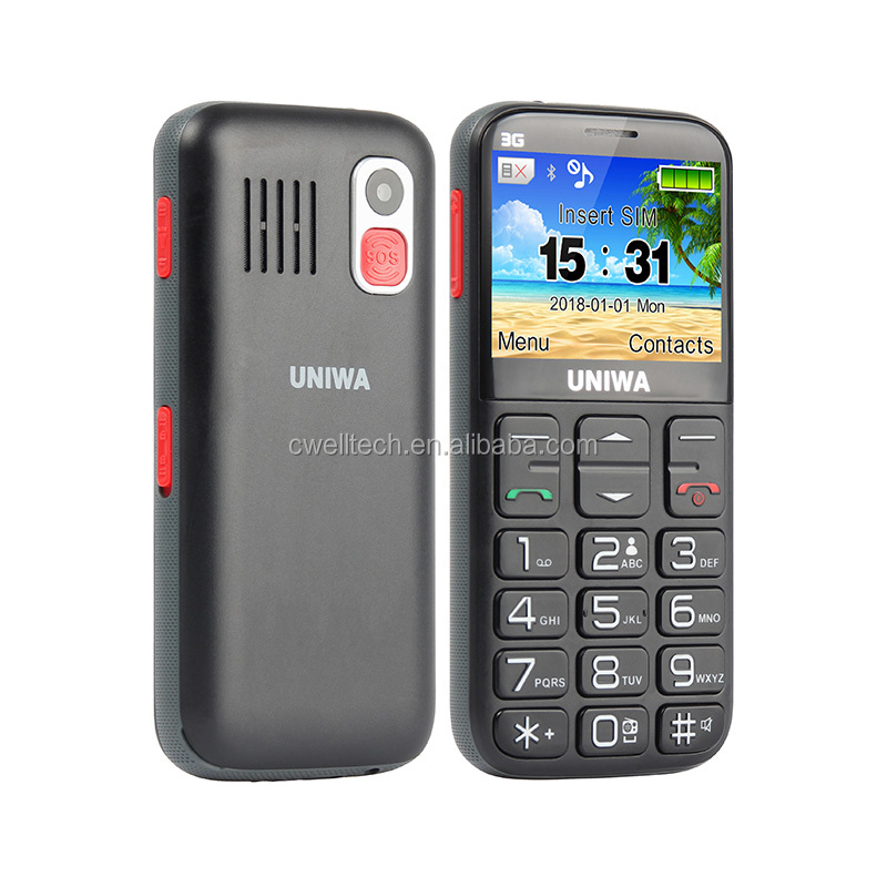 UNIWA V808G 2.31 Inch Screen Big Button SOS 3G Senior Adult Phone