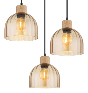 Ribbed Glass Swanson Modern Pendant