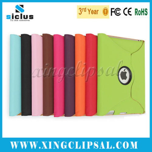 For ipad3 swivel leather case,newest deisgn