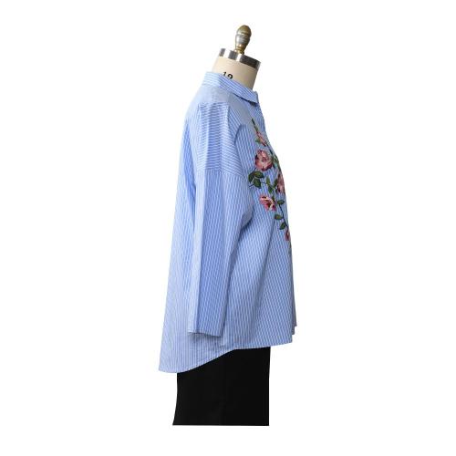 Dames bloemen etnische stijl geborduurde blouse