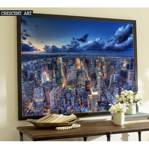 Beautiful Big City Night Overlooking View Canvas Print