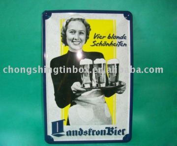 Advertising tin plate tin sign tin board