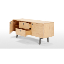 Modern Design Solid Pine Wood Cheap Corner TV Unit