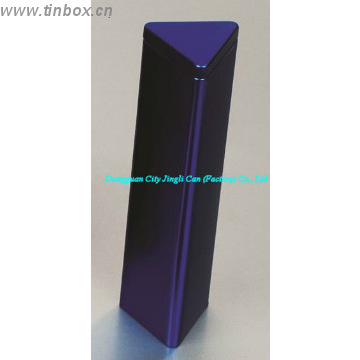 Triangular tin tea box