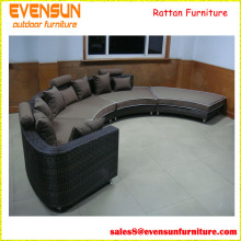 Semi Circle Sectional Round Rattan Wicker Sofa Set