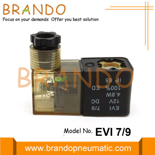 Bobina de solenoide tipo AMISCO EVI 7/9 12VDC 4.8W