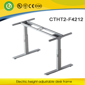 aoke motorized two motors height adjustable rolling table adjustable desk frame