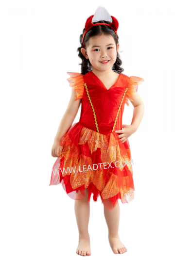 Halloween costumes devil girl dress with horn headband