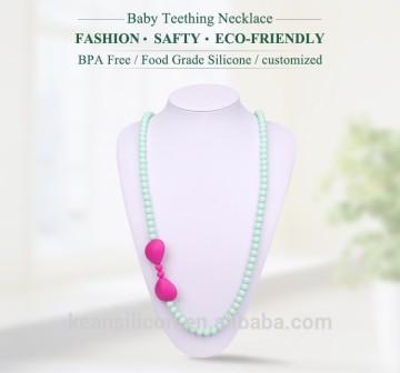 Long Style Small Beads Design Silicone Nursing Necklace